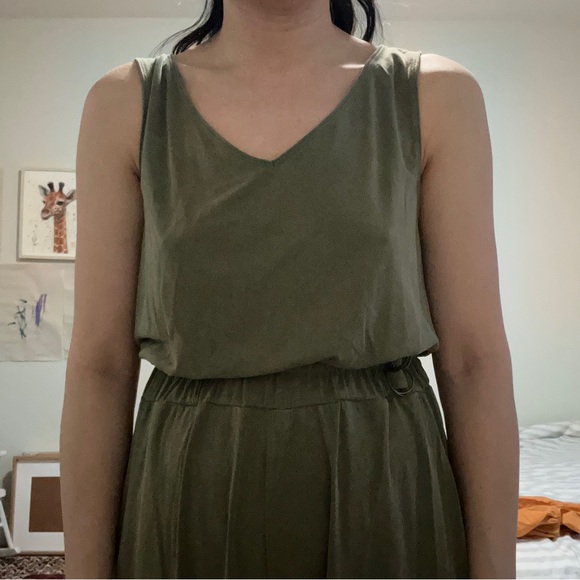 Anthropologie Saturday Sunday Belted Jumpsuit Moss Color Small - Picture 4 of 10